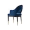 Manhattan Comfort 7-Piece Rockaway 70.86 Dining Set with 6 Carrington Chairs in Natural and Midnight Blue 6-DT02DC089AR-NABL - alternate 4